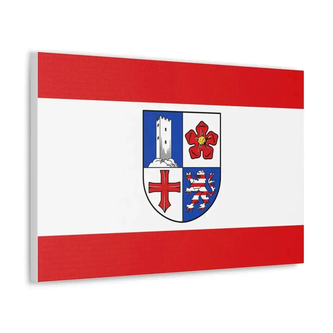 Flag of Bergstrasse Germany - Canvas Wall Art - The Sticker Space