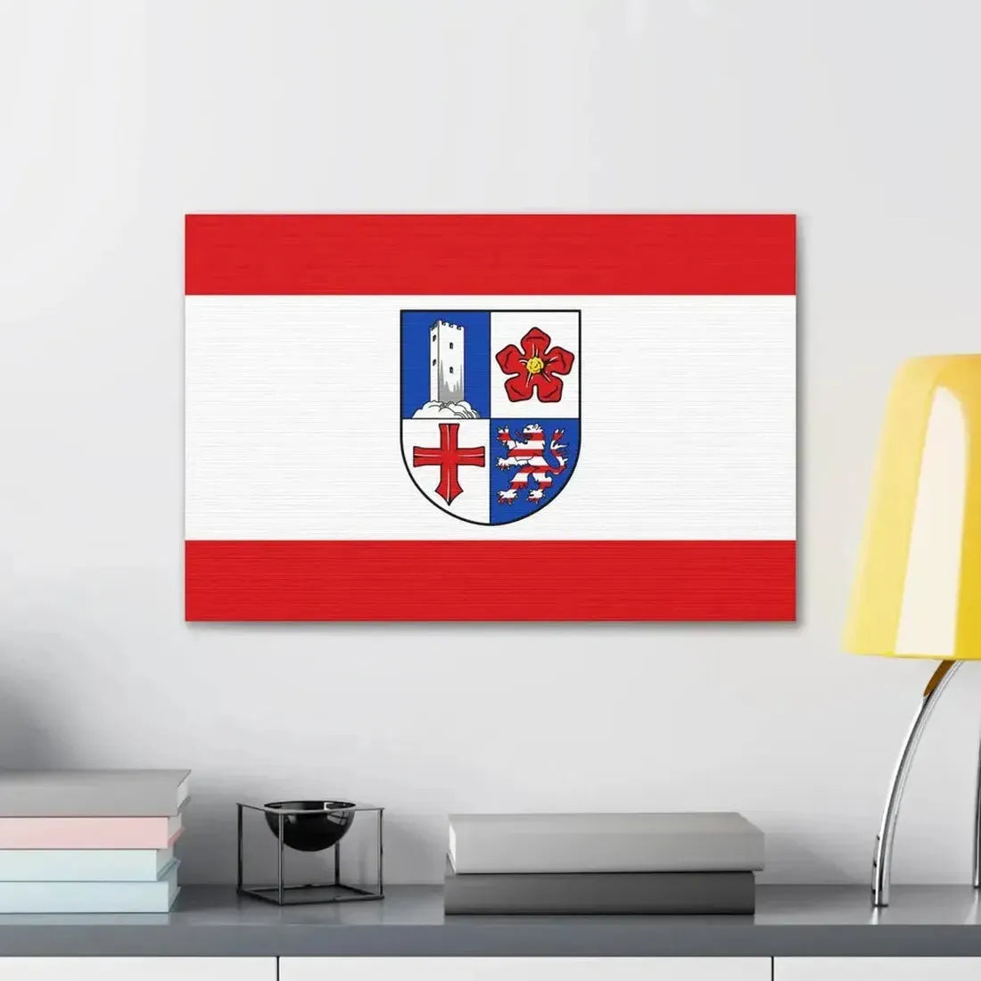 Flag of Bergstrasse Germany - Canvas Wall Art - The Sticker Space