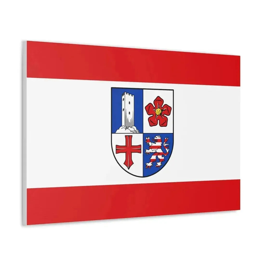 Flag of Bergstrasse Germany - Canvas Wall Art - The Sticker Space