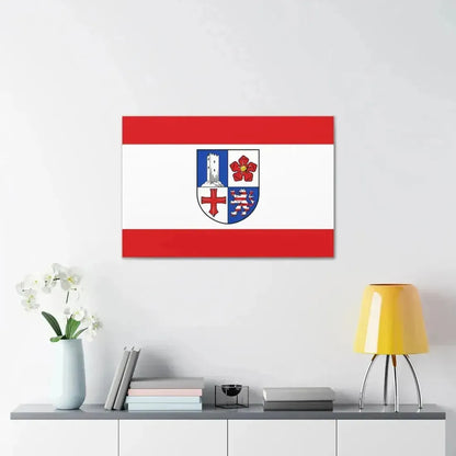 Flag of Bergstrasse Germany - Canvas Wall Art - The Sticker Space
