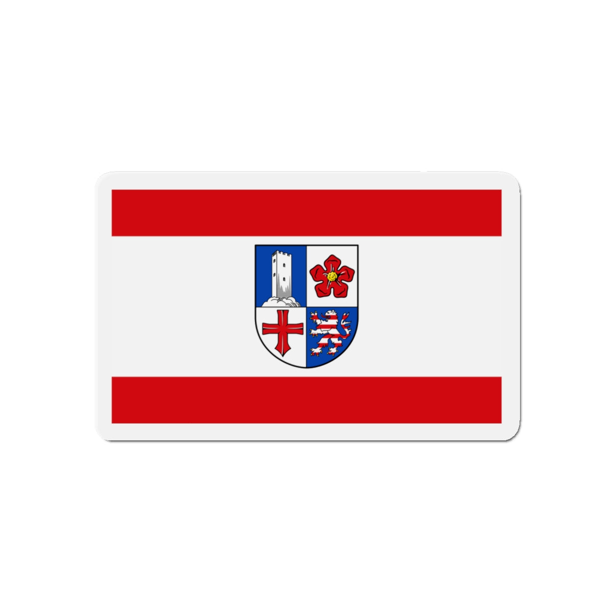 Flag of Bergstrasse Germany - Die-Cut Magnet-5" x 5"-The Sticker Space