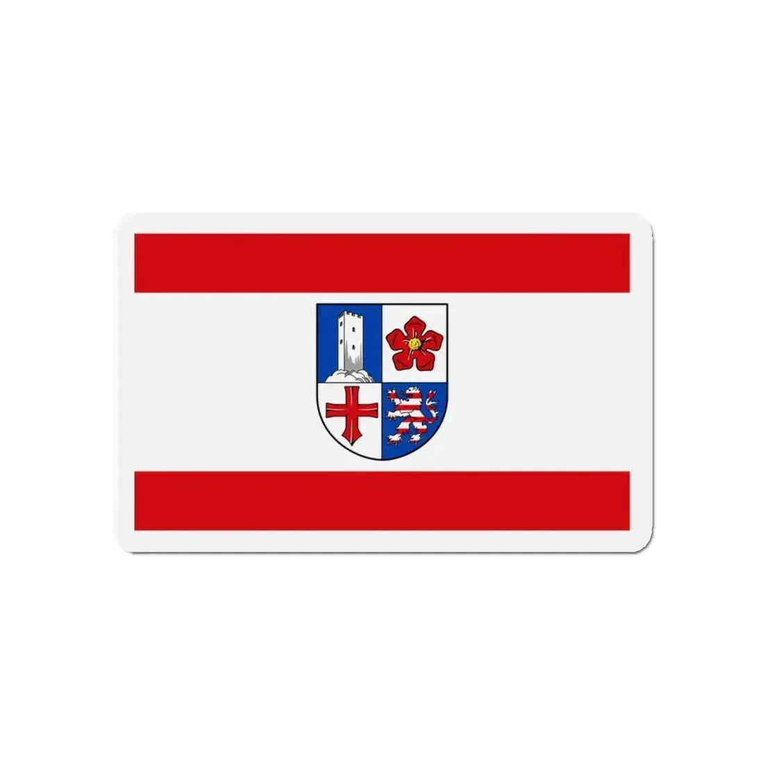Flag of Bergstrasse Germany - Refrigerator Magnet 4 Inch - The Sticker Space