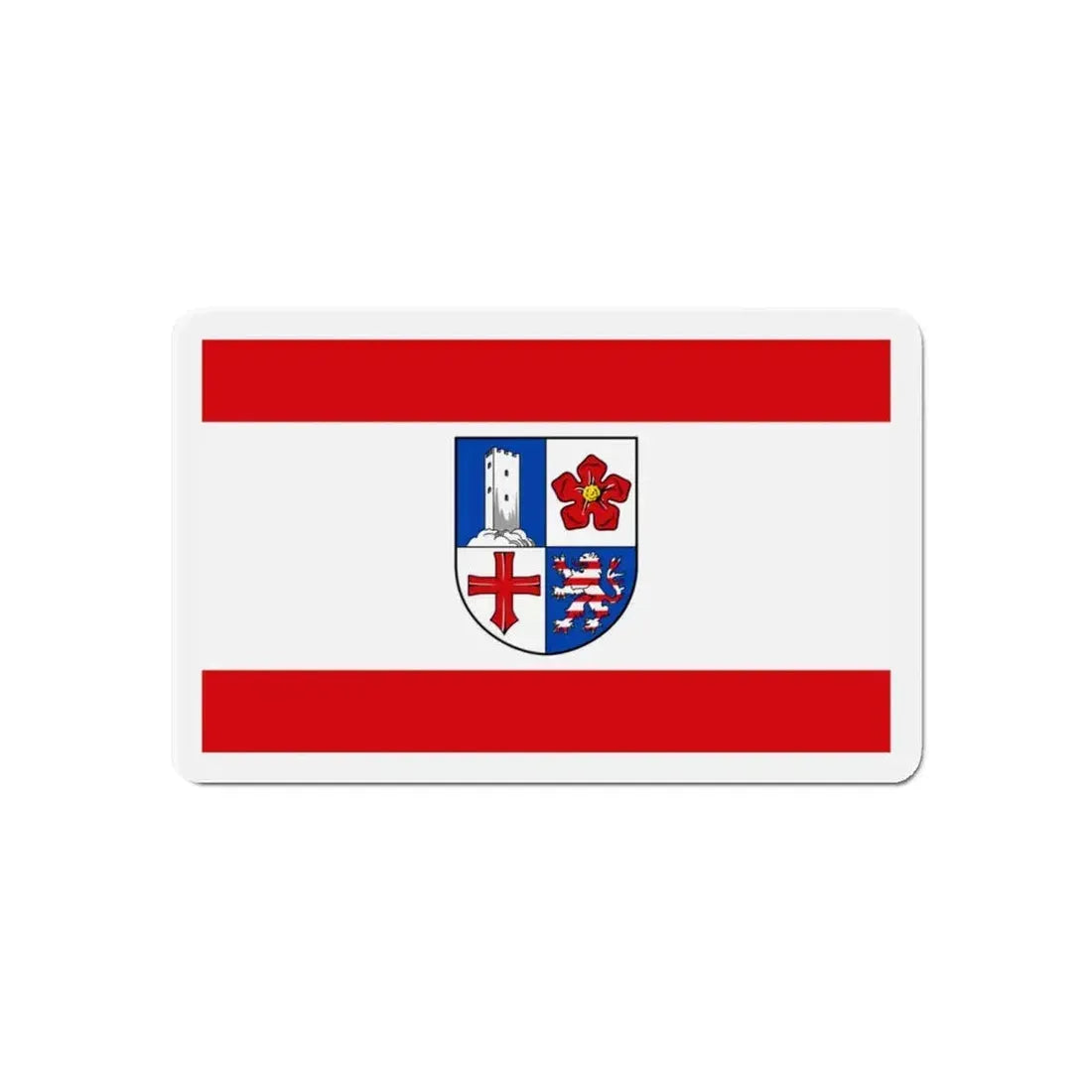 Flag of Bergstrasse Germany - Refrigerator Magnet 6 Inch - The Sticker Space