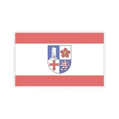 Flag of Bergstrasse Germany - STICKER Vinyl Kiss-Cut Decal 3 Inch Transparent - The Sticker Space