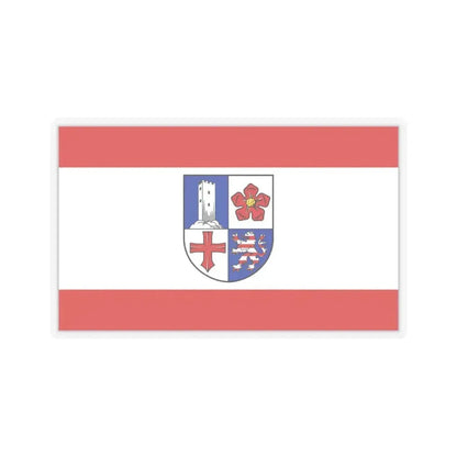 Flag of Bergstrasse Germany - STICKER Vinyl Kiss-Cut Decal 6 Inch Transparent - The Sticker Space