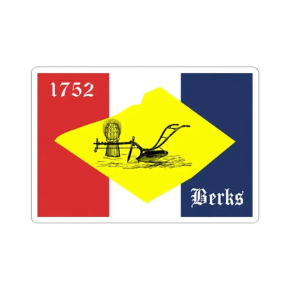 Flag of Berks County Pennsylvania (United States) STICKER Vinyl Kiss-Cut Decal 2 Inch White - The Sticker Space