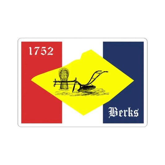 Flag of Berks County Pennsylvania (United States) STICKER Vinyl Kiss-Cut Decal 2 Inch White - The Sticker Space
