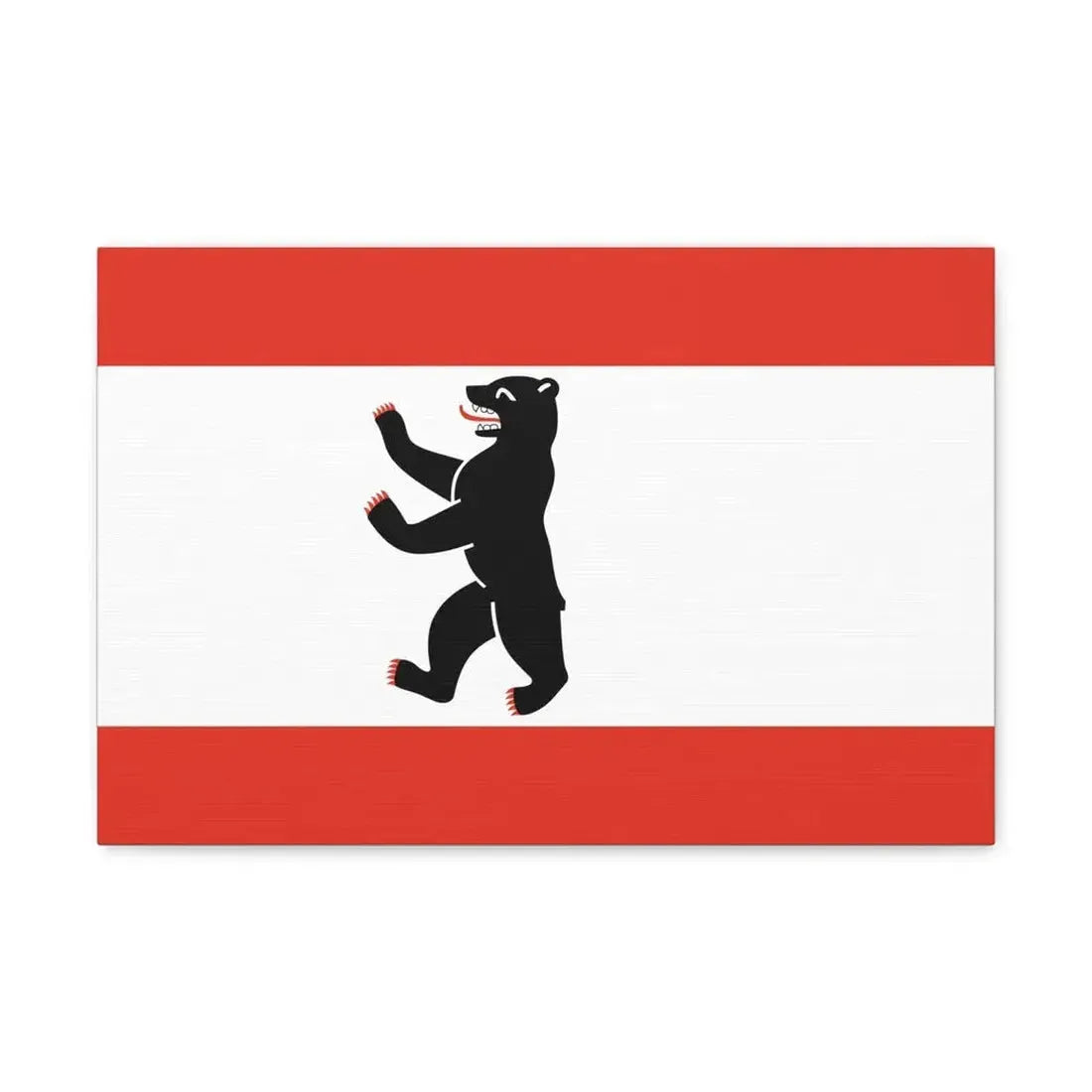 Flag of Berlin Germany - Canvas Wall Art 18″ x 12″ 1.25" - The Sticker Space
