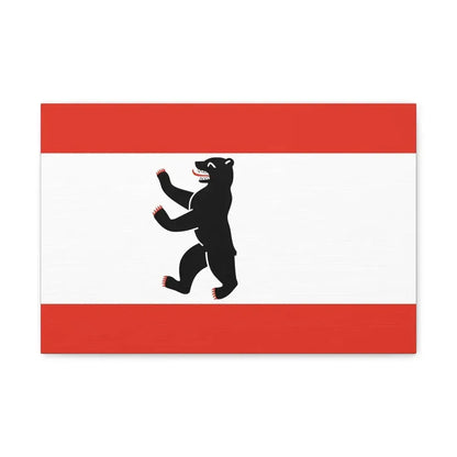 Flag of Berlin Germany - Canvas Wall Art 18″ x 12″ 1.25" - The Sticker Space