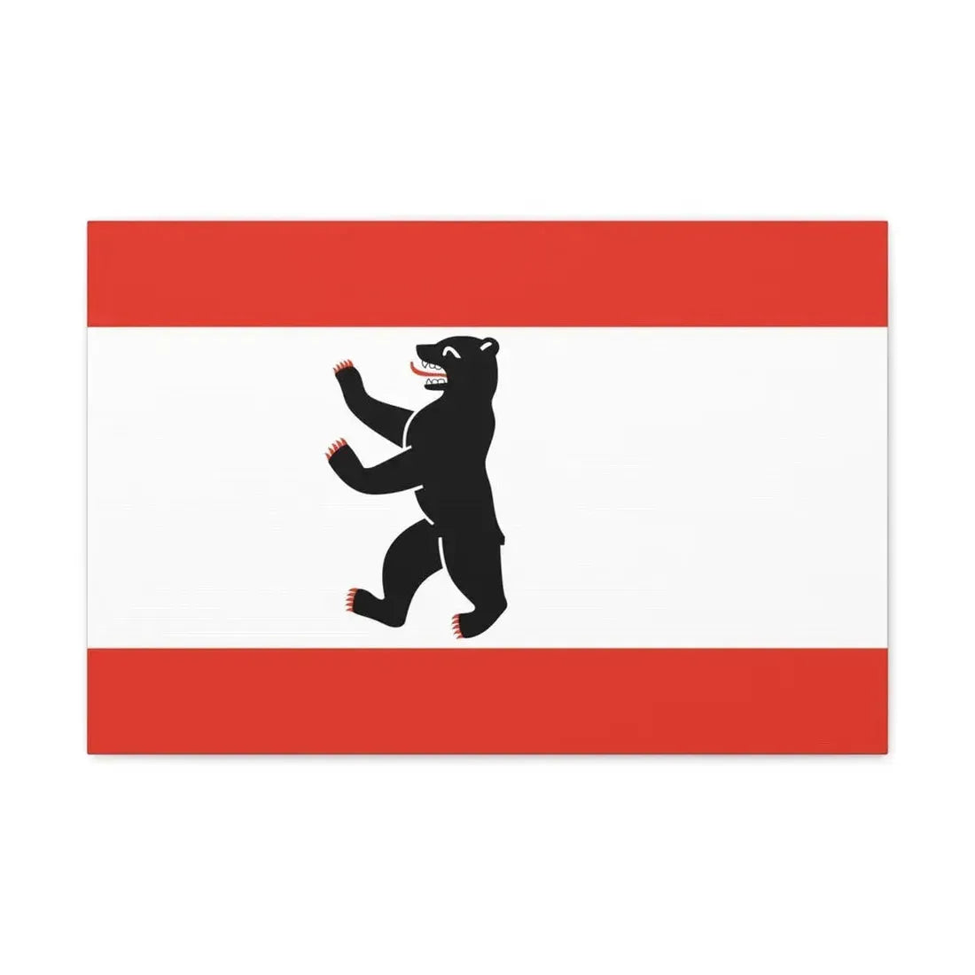 Flag of Berlin Germany - Canvas Wall Art 24″ x 16″ 1.25" - The Sticker Space
