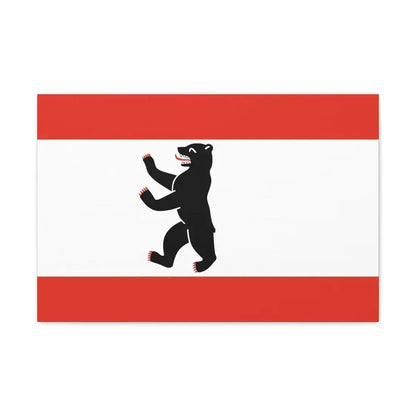 Flag of Berlin Germany - Canvas Wall Art 24″ x 16″ 1.25" - The Sticker Space