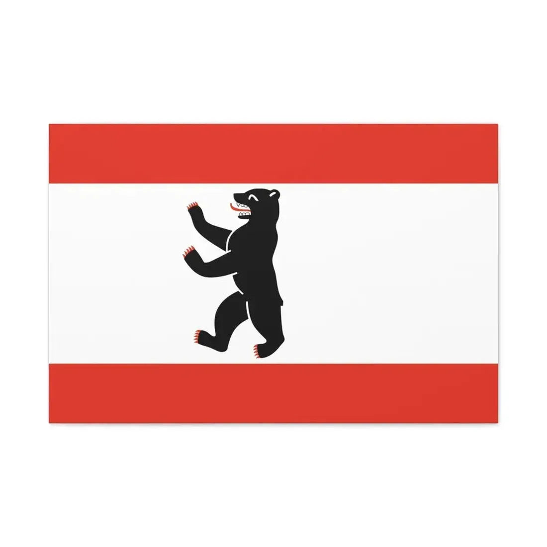 Flag of Berlin Germany - Canvas Wall Art 30" x 20" 1.25" - The Sticker Space