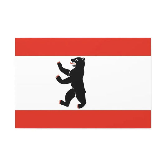 Flag of Berlin Germany - Canvas Wall Art 36" x 24" 1.25" - The Sticker Space