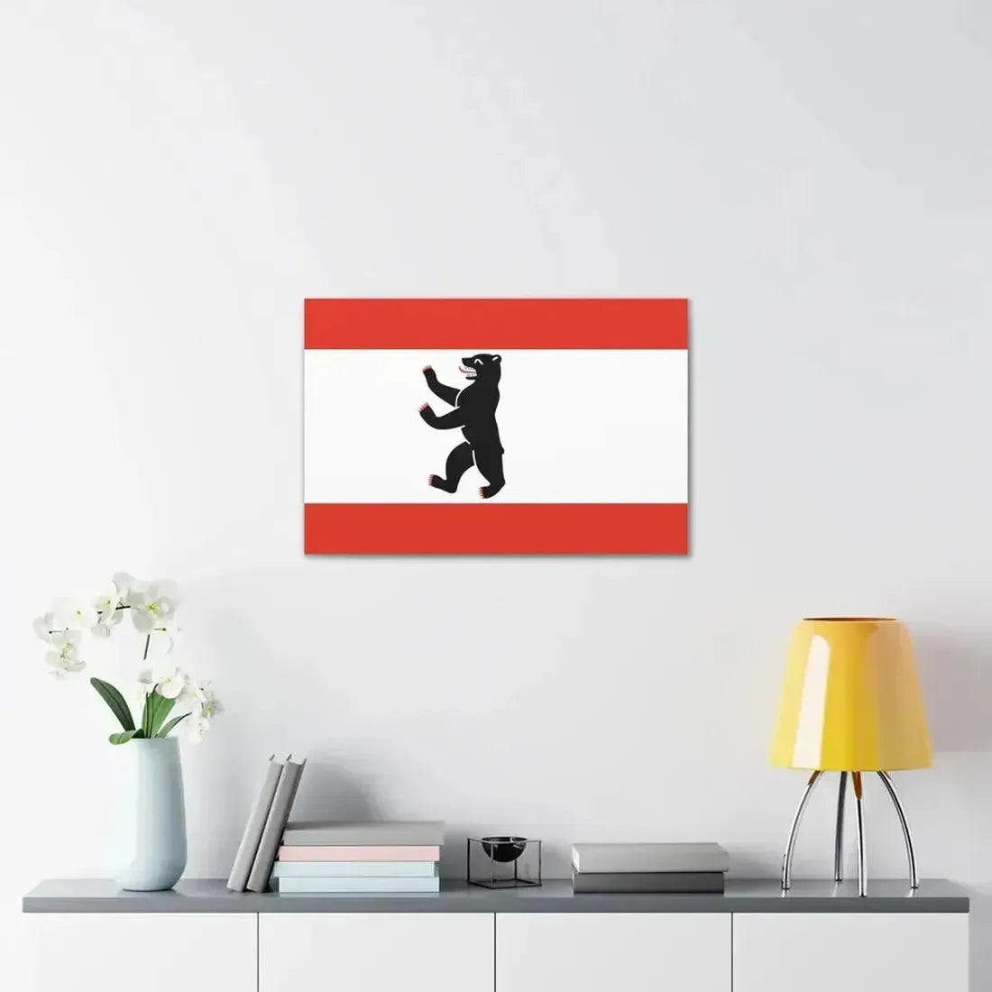 Flag of Berlin Germany - Canvas Wall Art - The Sticker Space