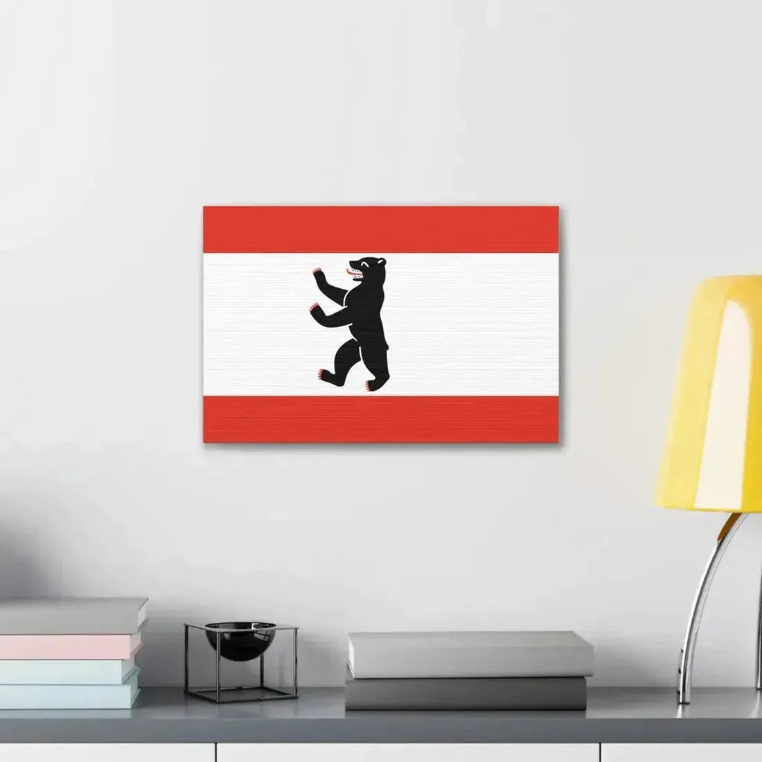 Flag of Berlin Germany - Canvas Wall Art - The Sticker Space
