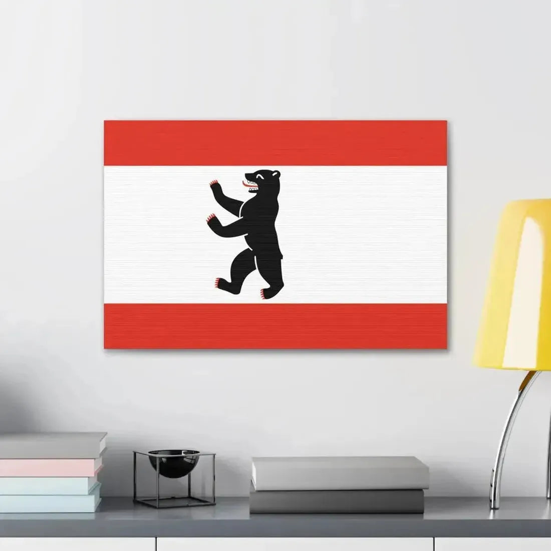 Flag of Berlin Germany - Canvas Wall Art - The Sticker Space