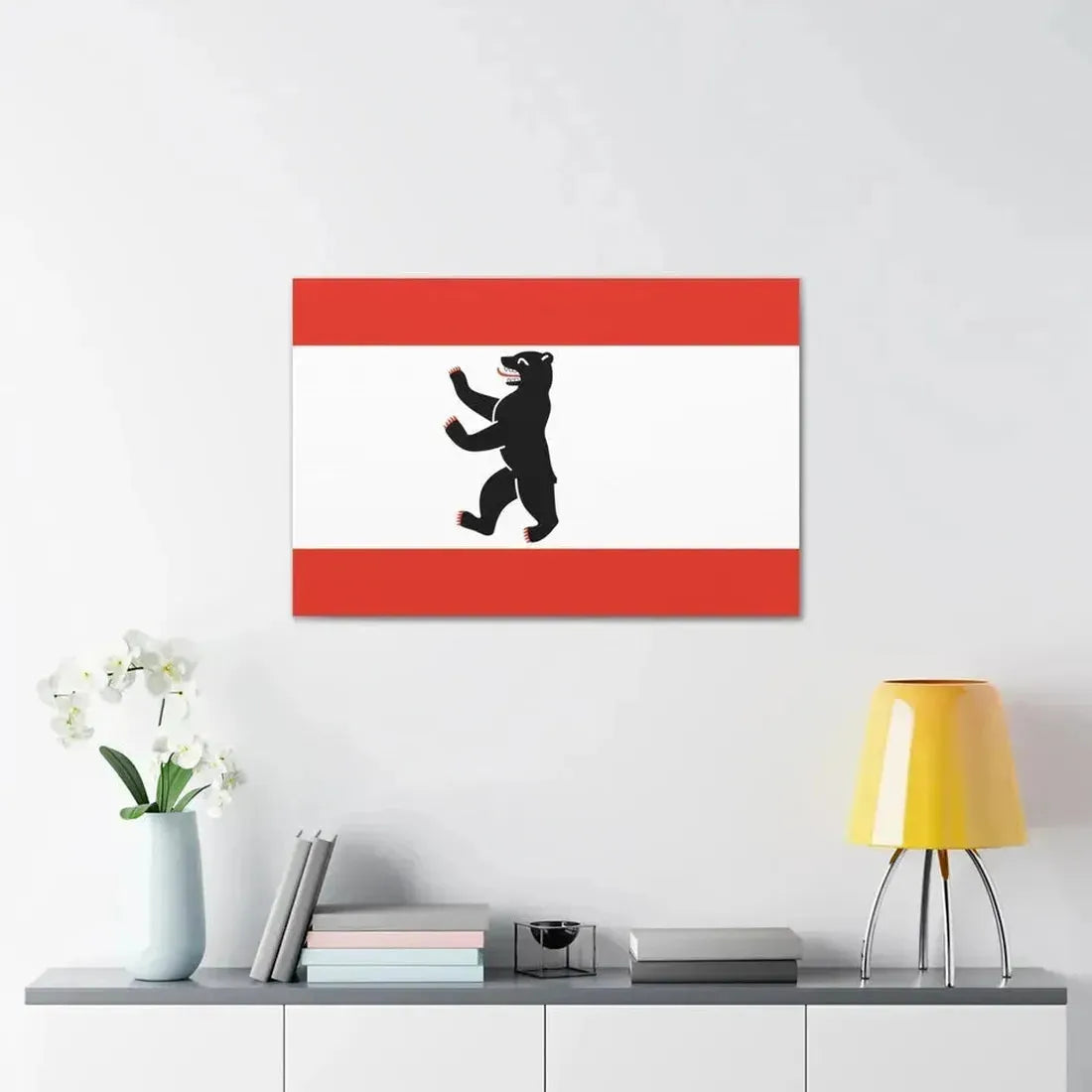Flag of Berlin Germany - Canvas Wall Art - The Sticker Space
