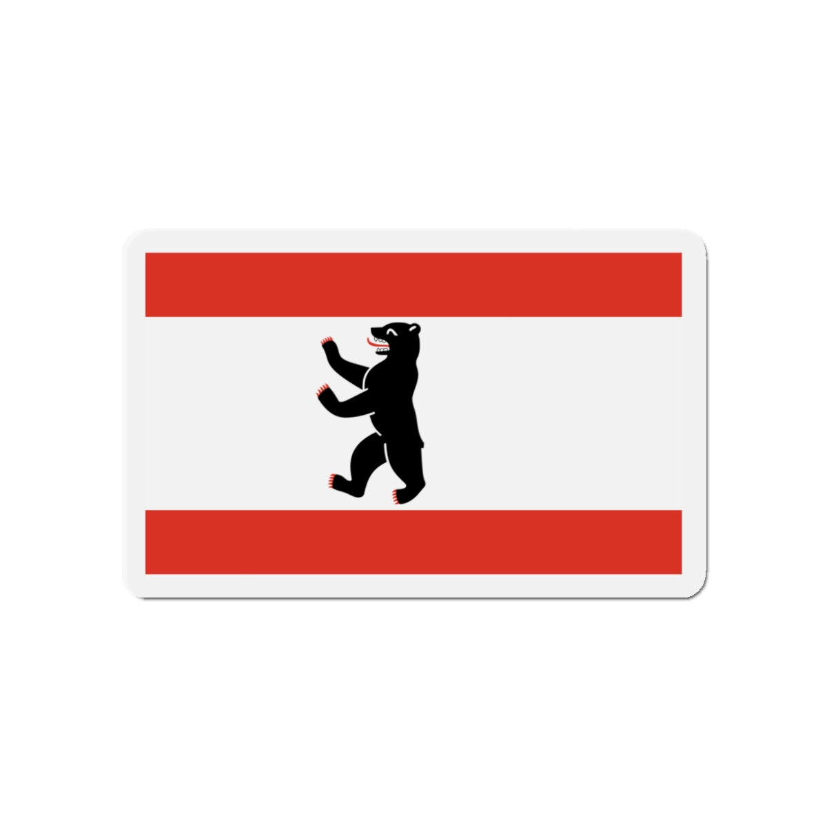 Flag of Berlin Germany - Die-Cut Magnet-4" x 4"-The Sticker Space