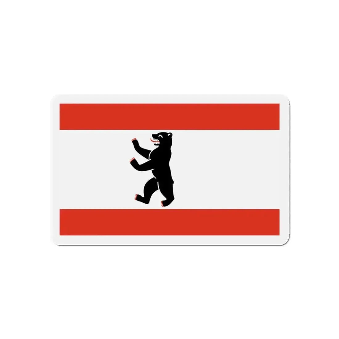 Flag of Berlin Germany - Refrigerator Magnet 4 Inch - The Sticker Space