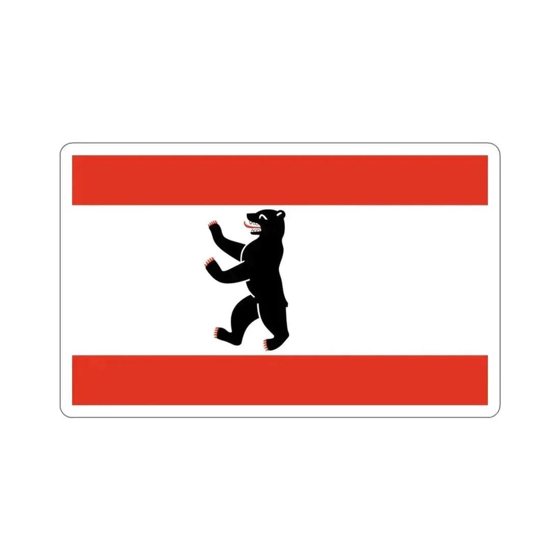 Flag of Berlin Germany STICKER Vinyl Die-Cut Decal 3 Inch - The Sticker Space