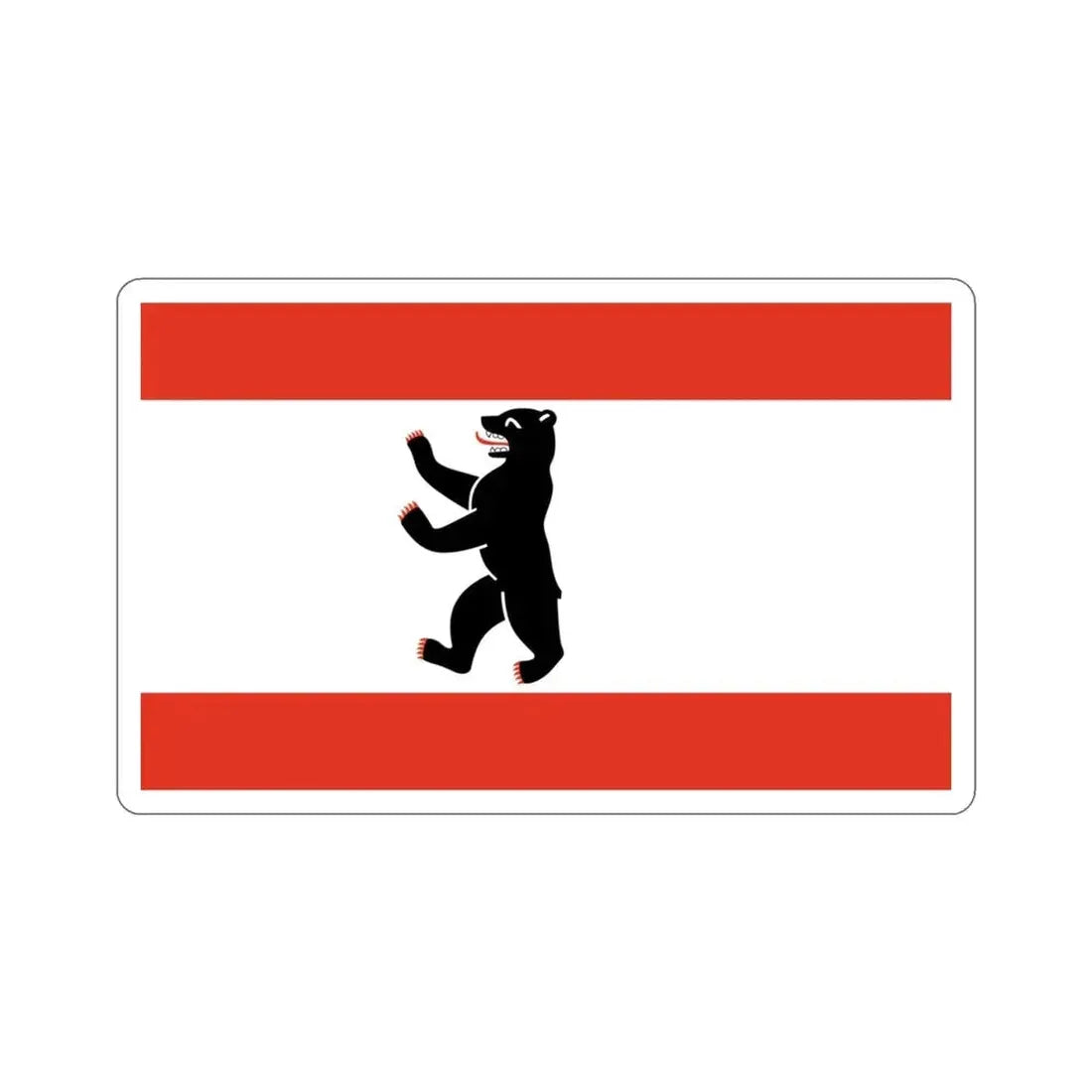 Flag of Berlin Germany STICKER Vinyl Die-Cut Decal 3 Inch - The Sticker Space