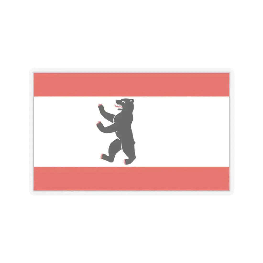 Flag of Berlin Germany - STICKER Vinyl Kiss-Cut Decal 2 Inch Transparent - The Sticker Space