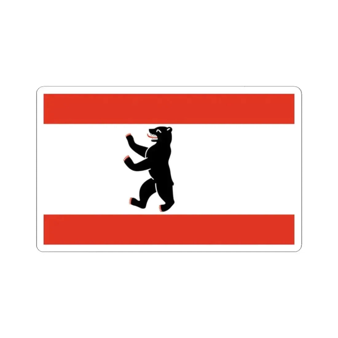 Flag of Berlin Germany - STICKER Vinyl Kiss-Cut Decal 2 Inch White - The Sticker Space