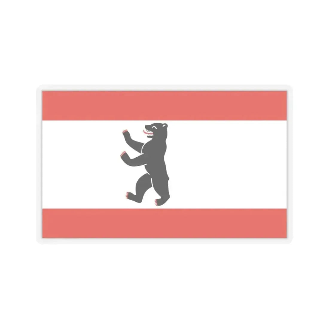 Flag of Berlin Germany - STICKER Vinyl Kiss-Cut Decal 3 Inch Transparent - The Sticker Space