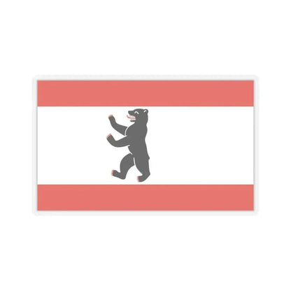 Flag of Berlin Germany - STICKER Vinyl Kiss-Cut Decal 3 Inch Transparent - The Sticker Space