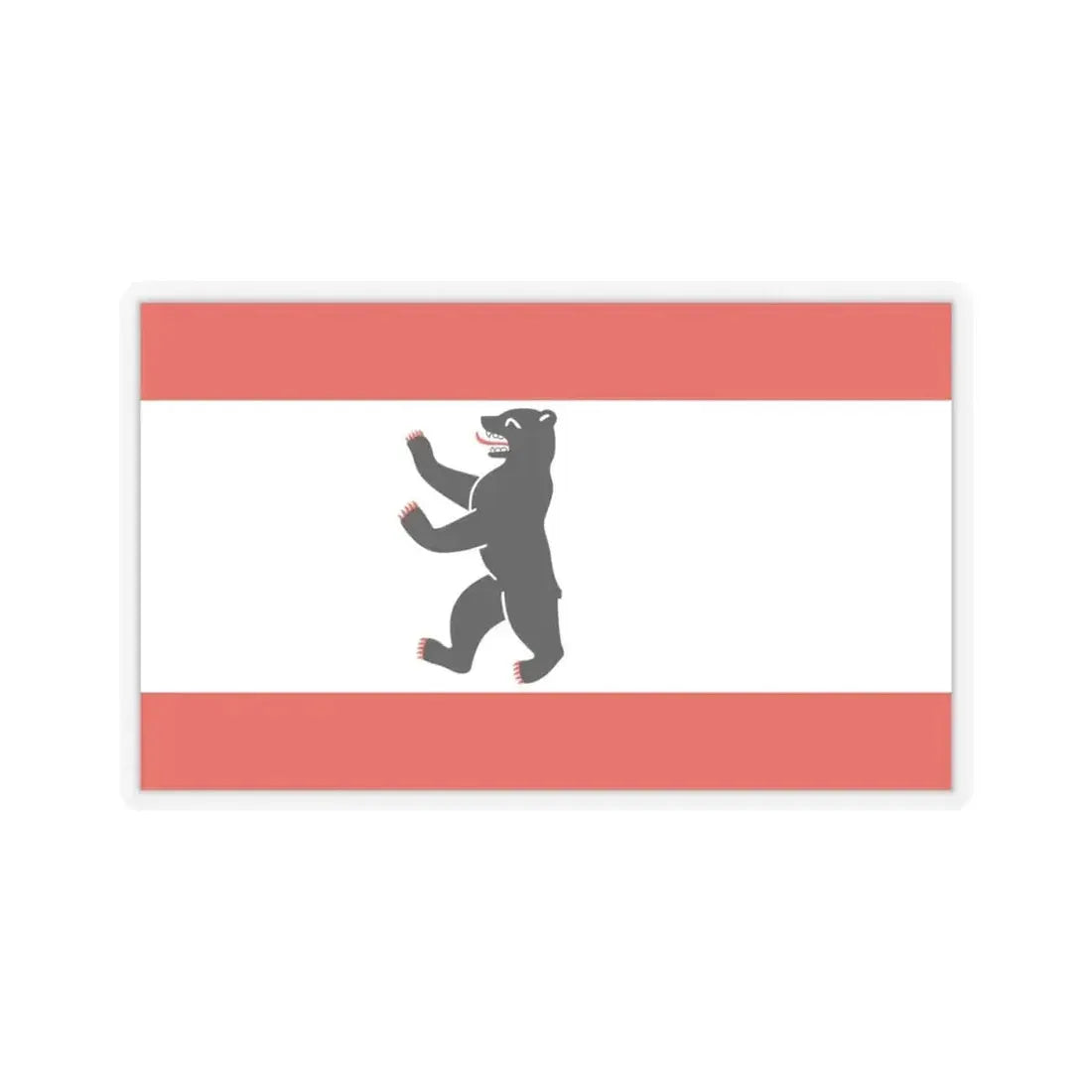Flag of Berlin Germany - STICKER Vinyl Kiss-Cut Decal 4 Inch Transparent - The Sticker Space