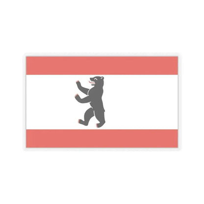 Flag of Berlin Germany - STICKER Vinyl Kiss-Cut Decal 4 Inch Transparent - The Sticker Space