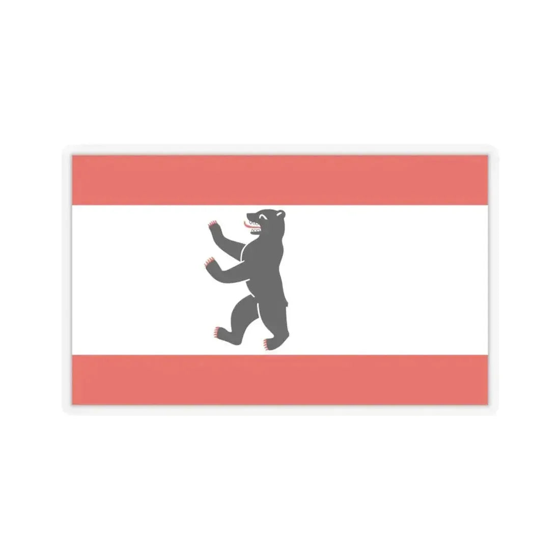 Flag of Berlin Germany - STICKER Vinyl Kiss-Cut Decal 6 Inch Transparent - The Sticker Space