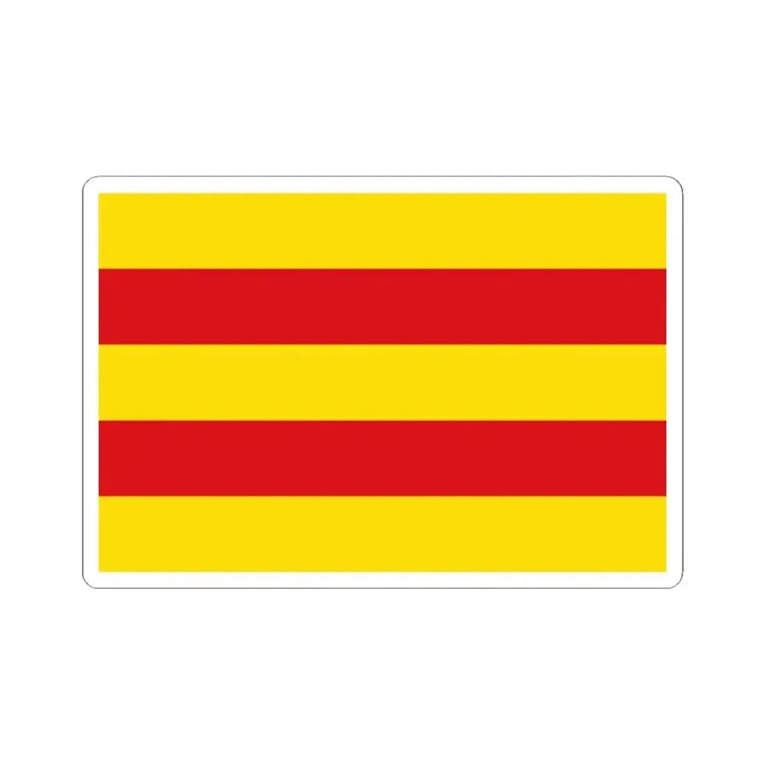 Flag of Berloz (Belgium) STICKER Vinyl Kiss-Cut Decal 2 Inch White - The Sticker Space