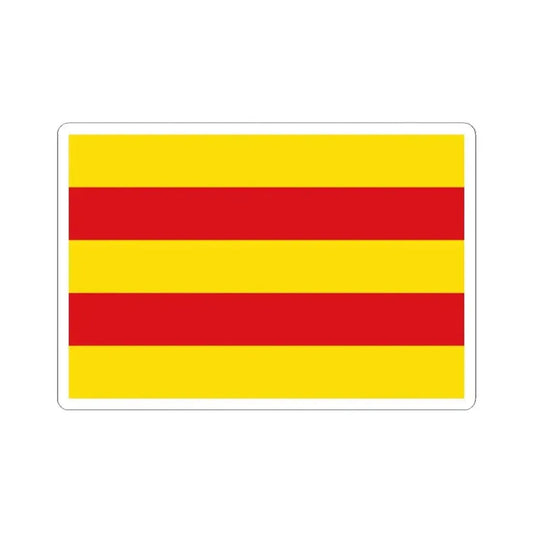 Flag of Berloz (Belgium) STICKER Vinyl Kiss-Cut Decal 2 Inch White - The Sticker Space