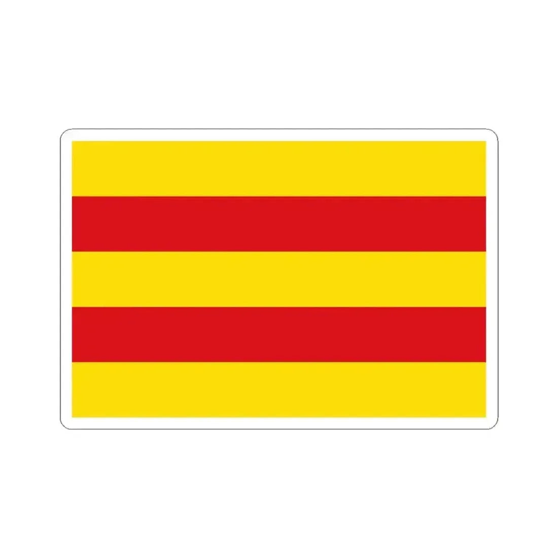 Flag of Berloz (Belgium) STICKER Vinyl Kiss-Cut Decal 3 Inch White - The Sticker Space
