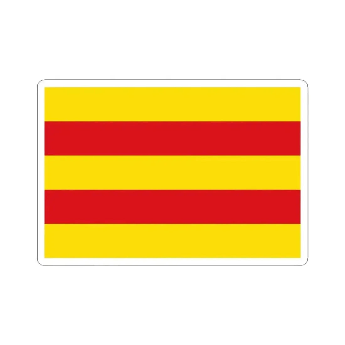 Flag of Berloz (Belgium) STICKER Vinyl Kiss-Cut Decal 4 Inch White - The Sticker Space