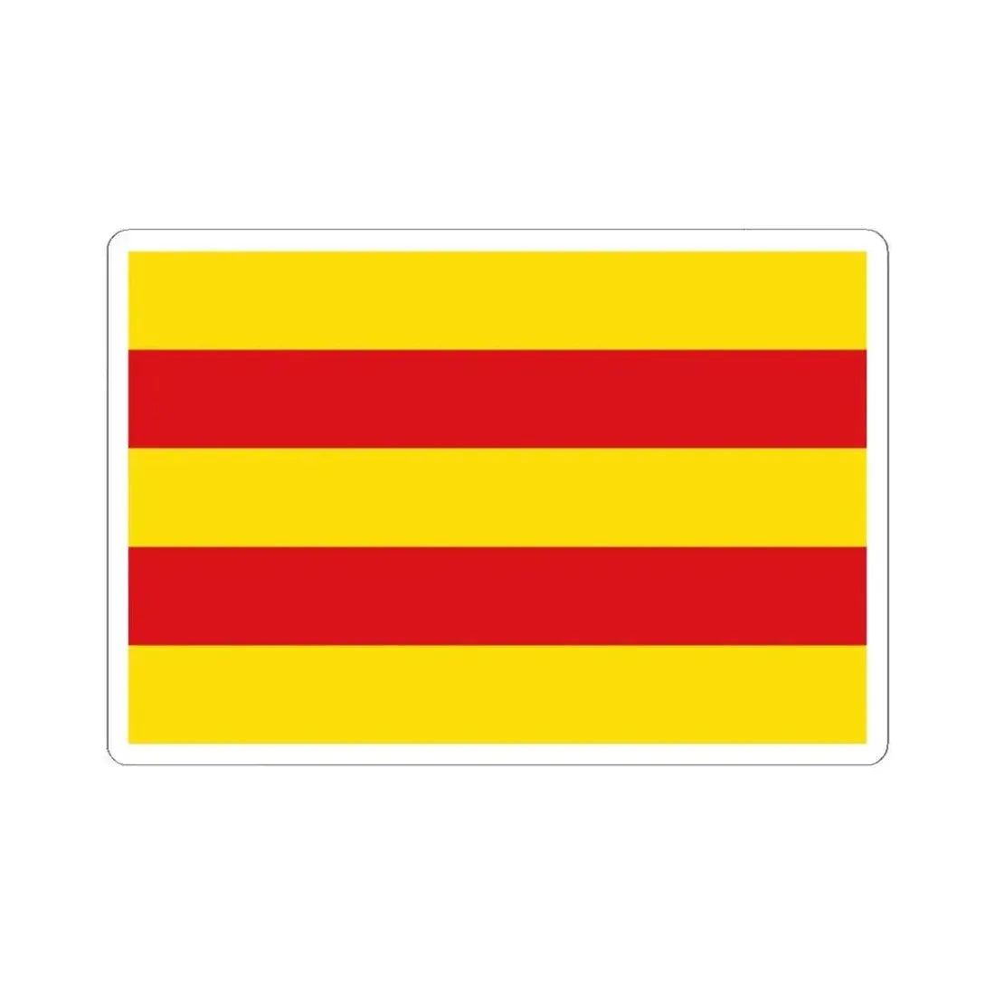 Flag of Berloz (Belgium) STICKER Vinyl Kiss-Cut Decal 6 Inch White - The Sticker Space