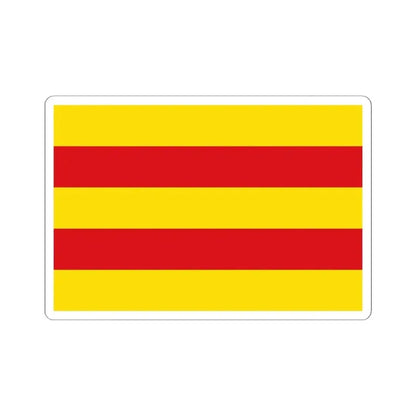 Flag of Berloz (Belgium) STICKER Vinyl Kiss-Cut Decal 6 Inch White - The Sticker Space