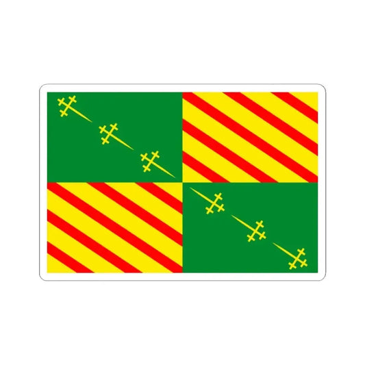 Flag of Bernissart (Belgium) STICKER Vinyl Kiss-Cut Decal 2 Inch White - The Sticker Space