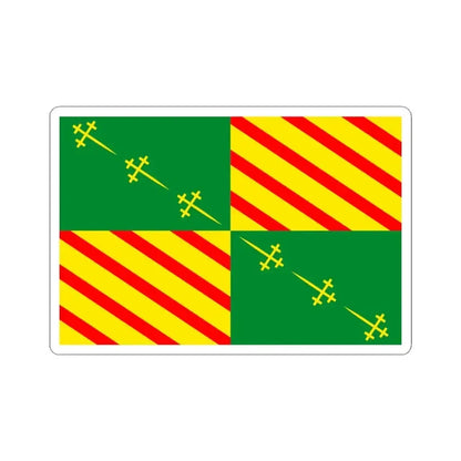 Flag of Bernissart (Belgium) STICKER Vinyl Kiss-Cut Decal 3 Inch White - The Sticker Space