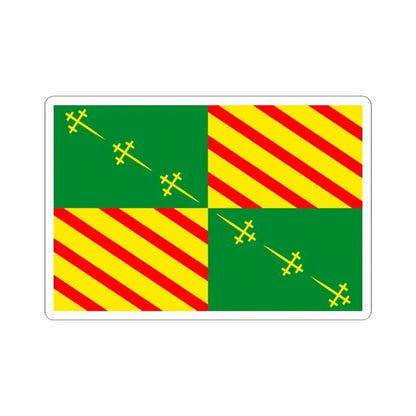 Flag of Bernissart (Belgium) STICKER Vinyl Kiss-Cut Decal 4 Inch White - The Sticker Space