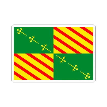 Flag of Bernissart (Belgium) STICKER Vinyl Kiss-Cut Decal 6 Inch White - The Sticker Space