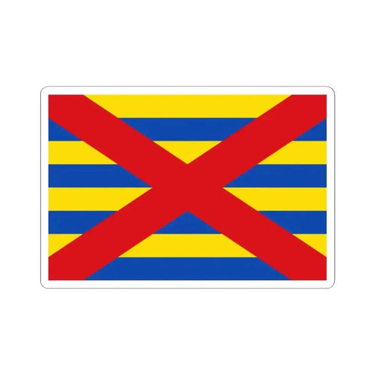 Flag of Beveren (Belgium) STICKER Vinyl Kiss-Cut Decal 2 Inch White - The Sticker Space