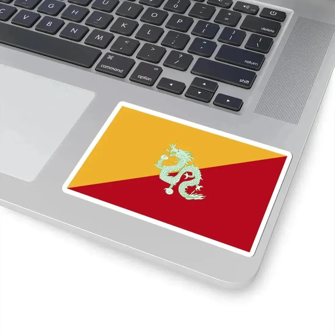 Flag of Bhutan 1949-1956 3-2 (Bhutan) STICKER Vinyl Kiss-Cut Decal - The Sticker Space