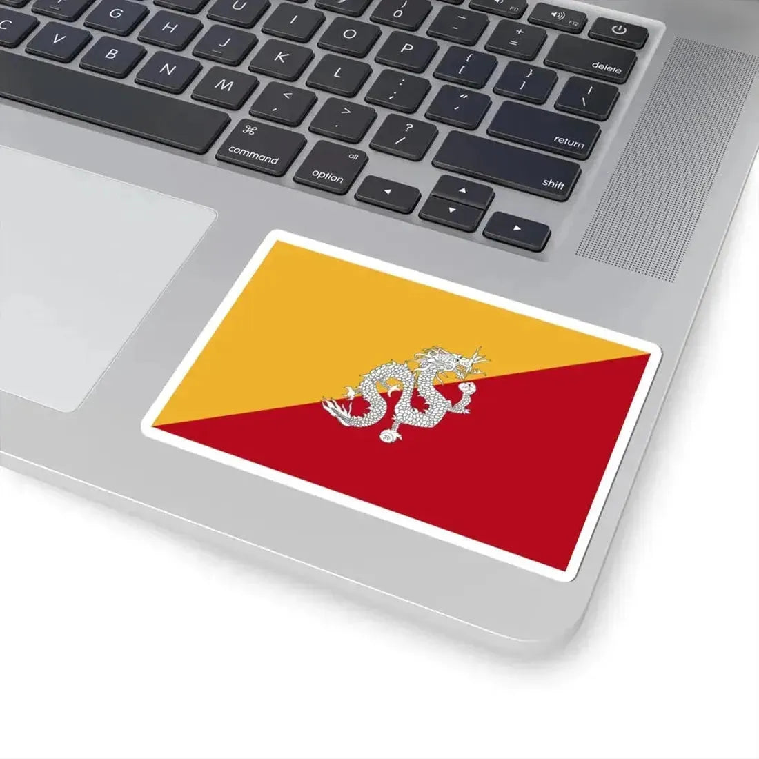 Flag of Bhutan 1956-1969 3-2 (Bhutan) STICKER Vinyl Kiss-Cut Decal - The Sticker Space