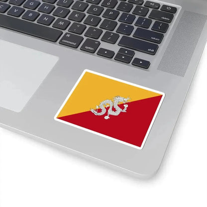 Flag of Bhutan 1956-1969 (Bhutan) STICKER Vinyl Kiss-Cut Decal - The Sticker Space