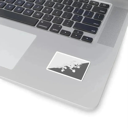 Flag of Bhutan black and white variant 1 (Bhutan) STICKER Vinyl Kiss-Cut Decal - The Sticker Space