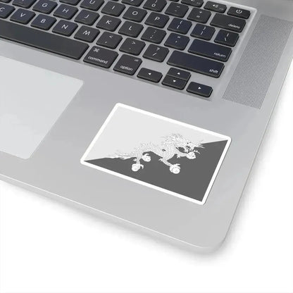 Flag of Bhutan black and white variant 1 (Bhutan) STICKER Vinyl Kiss-Cut Decal - The Sticker Space