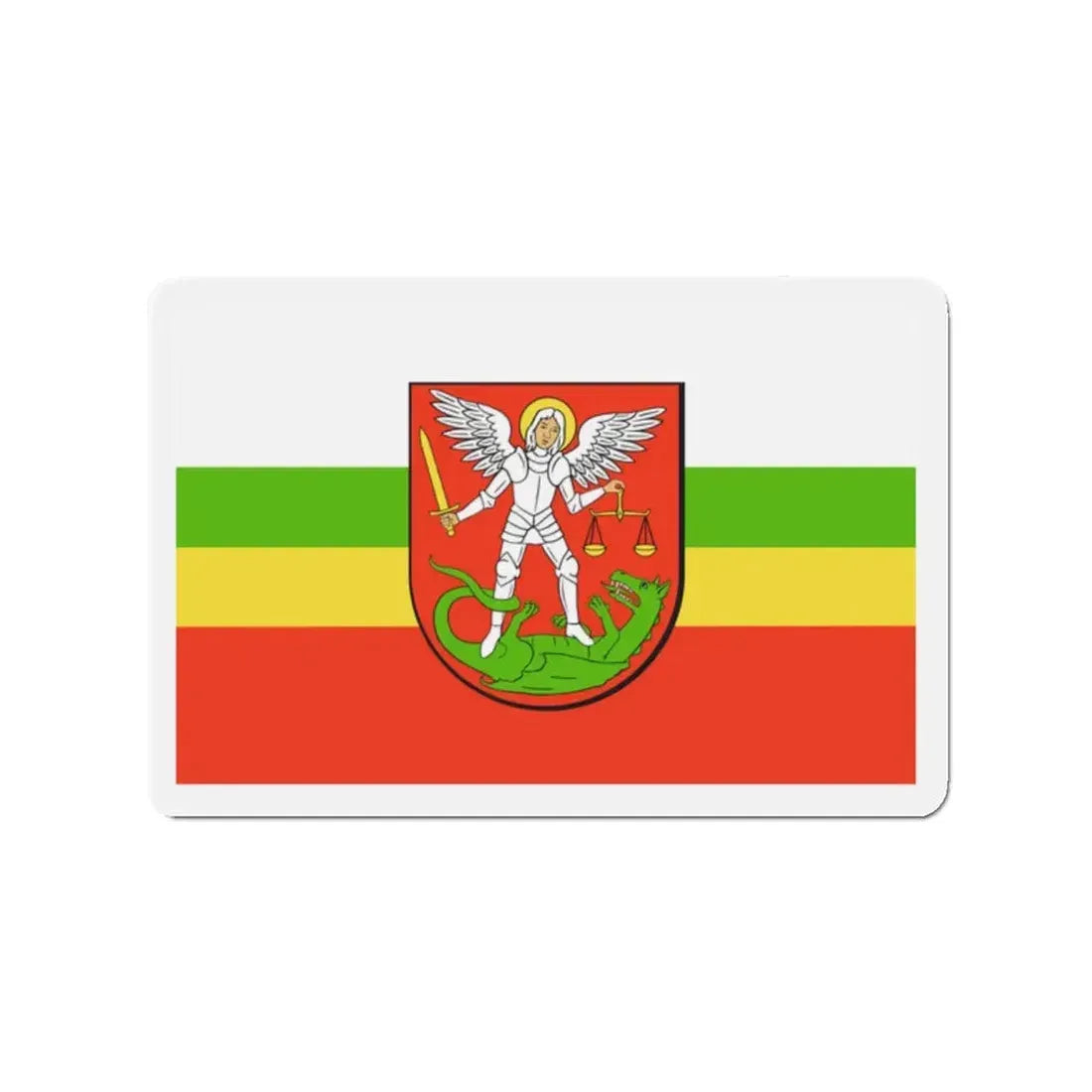 Flag of Biała Podlaska Poland - Refrigerator Magnet 2 Inch - The Sticker Space