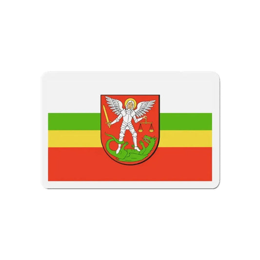 Flag of Biała Podlaska Poland - Refrigerator Magnet 6 Inch - The Sticker Space